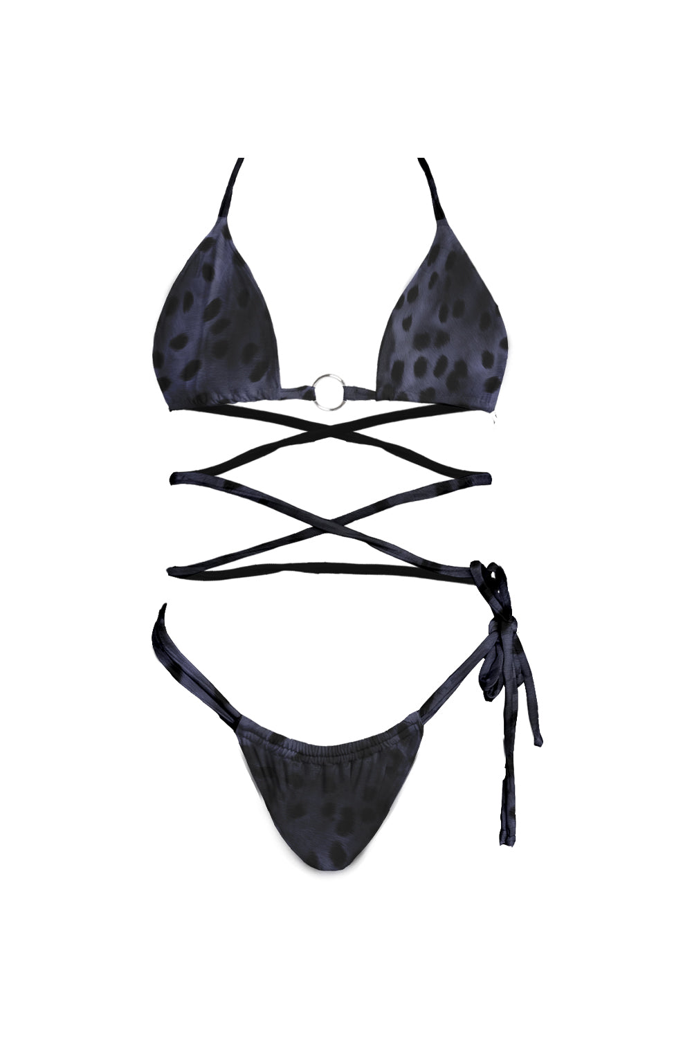 Bikini Cobra Animal Print Gray
