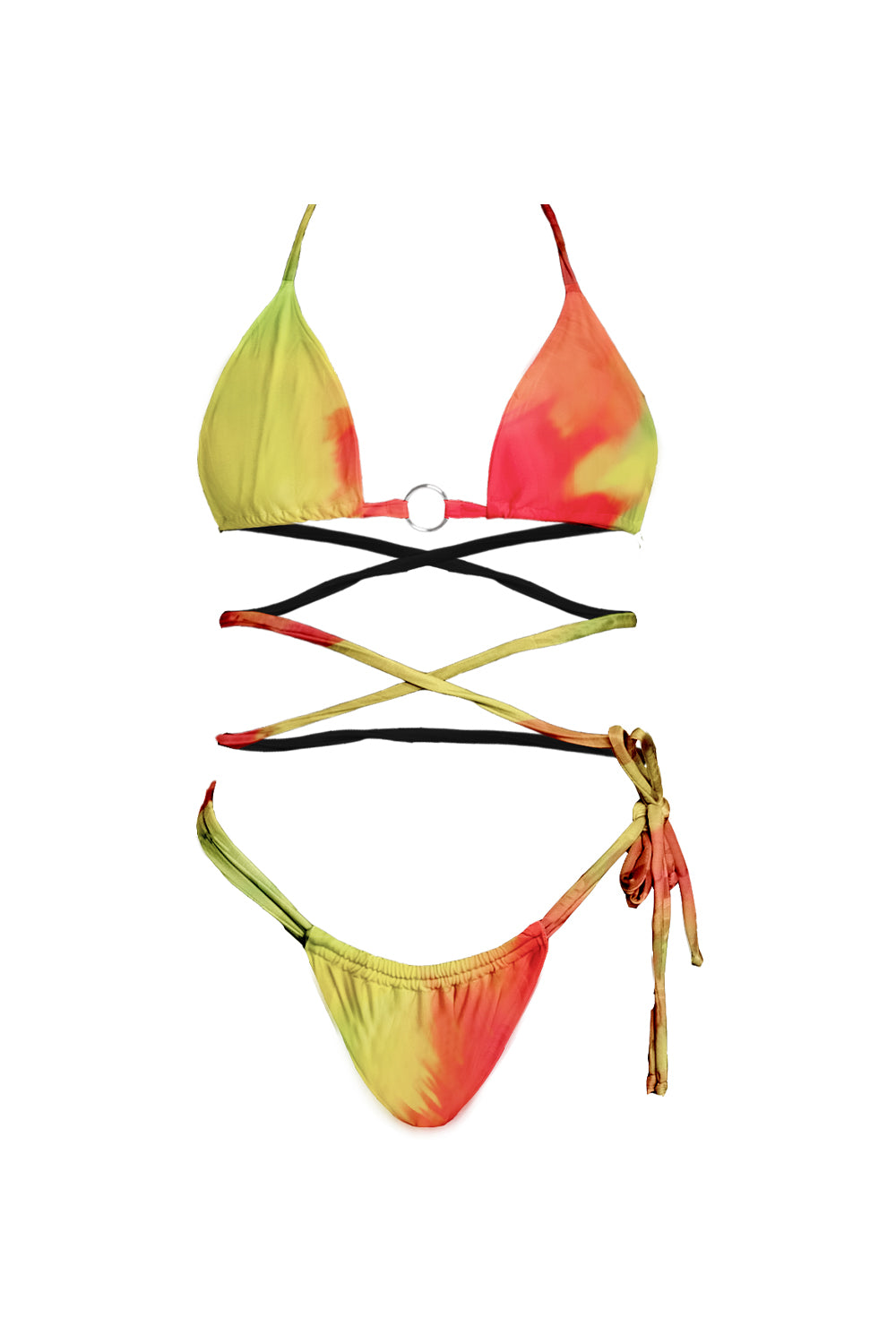 Bikini Cobra Print Acuarela Salmón