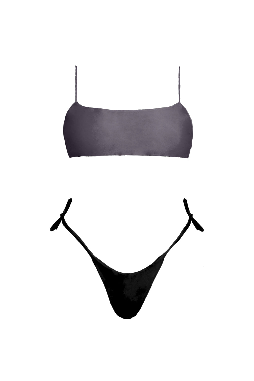 Bikini Ella Gris con Negro