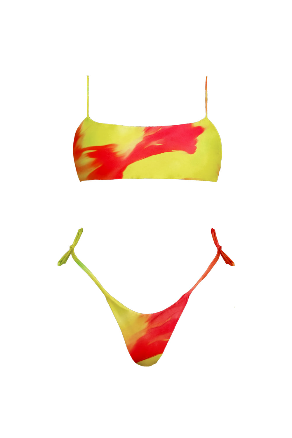 Bikini Ella Print Acuarela Salmón