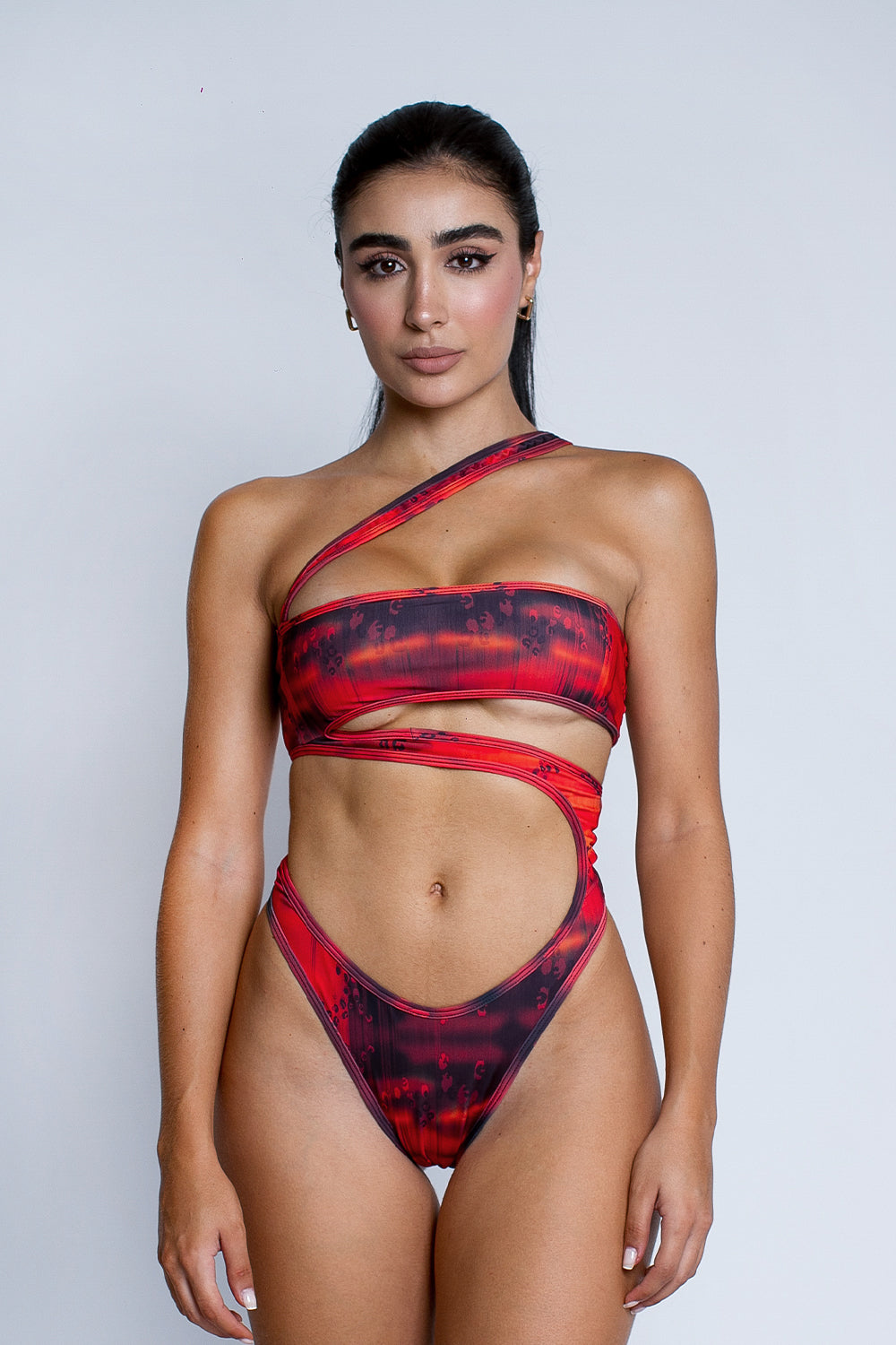 Body Ambar Animal Print Rojo