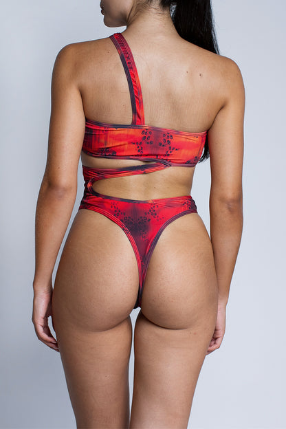 Body Ambar Animal Print Rojo