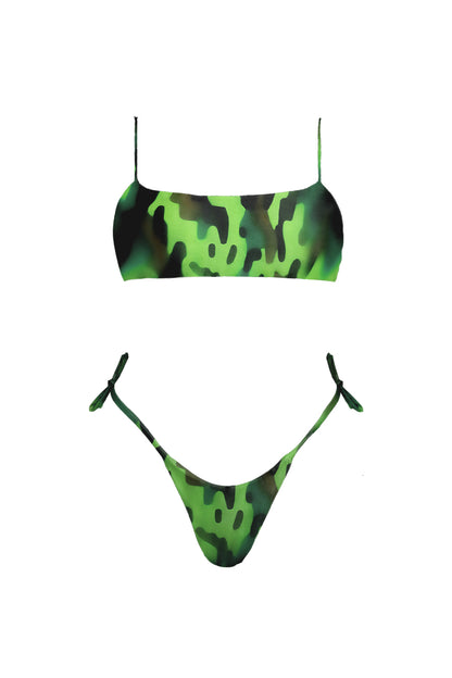 Bikini Ella Print Green Militar