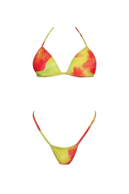 Bikini Kai Print Acuarela Salmón
