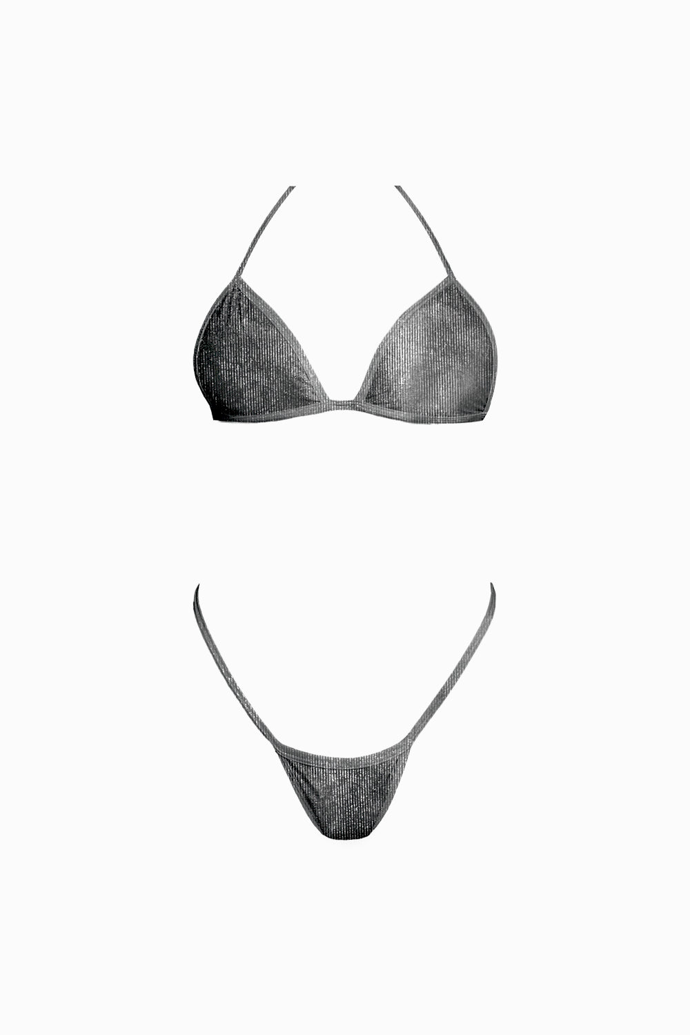 Bikini Kai Metalizado Gris Oscuro