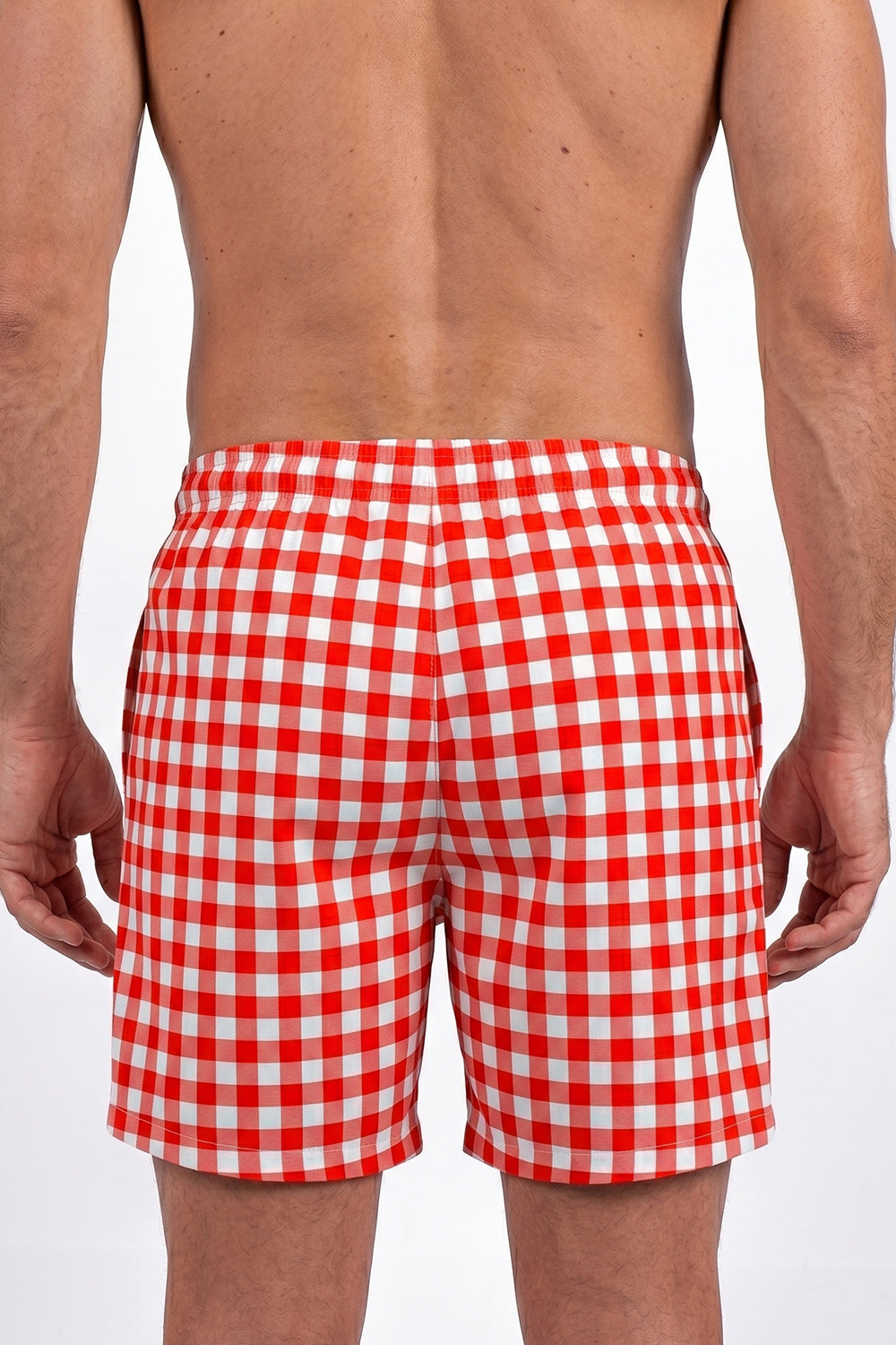 Pantaloneta Cuadros Rojos con Blanco